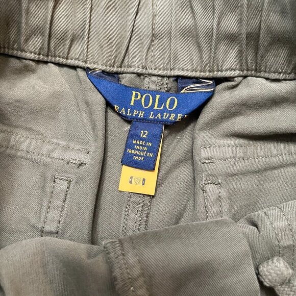 Polo Ralph Lauren Shorts Elastic Waist Prep Olive Green New Size 12 - Picture 5 of 7